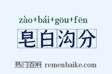 皂白沟分是什么意思的图片